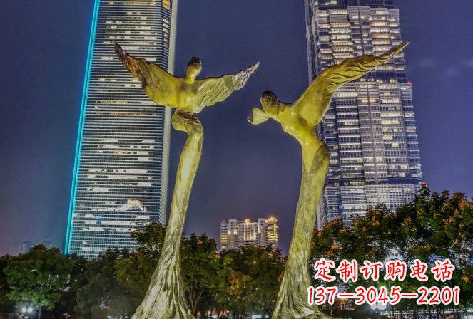 江西不锈钢大型天使雕塑