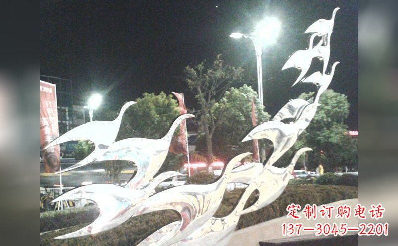 江西不锈钢大雁雕塑 (5)