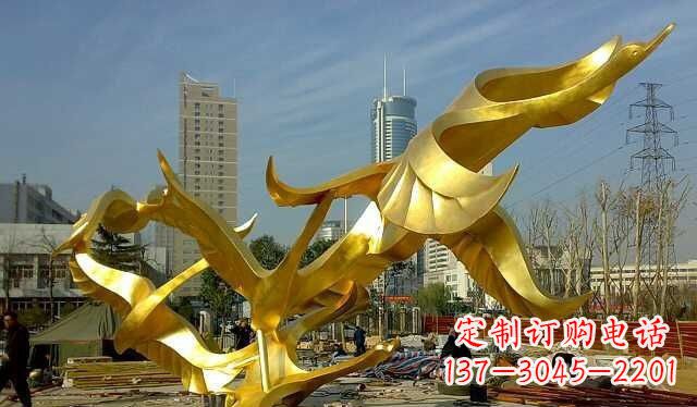 江西不锈钢大雁雕塑 (4)