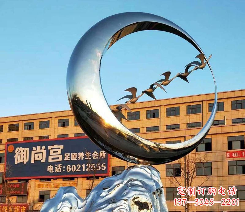 江西不锈钢大雁雕塑1