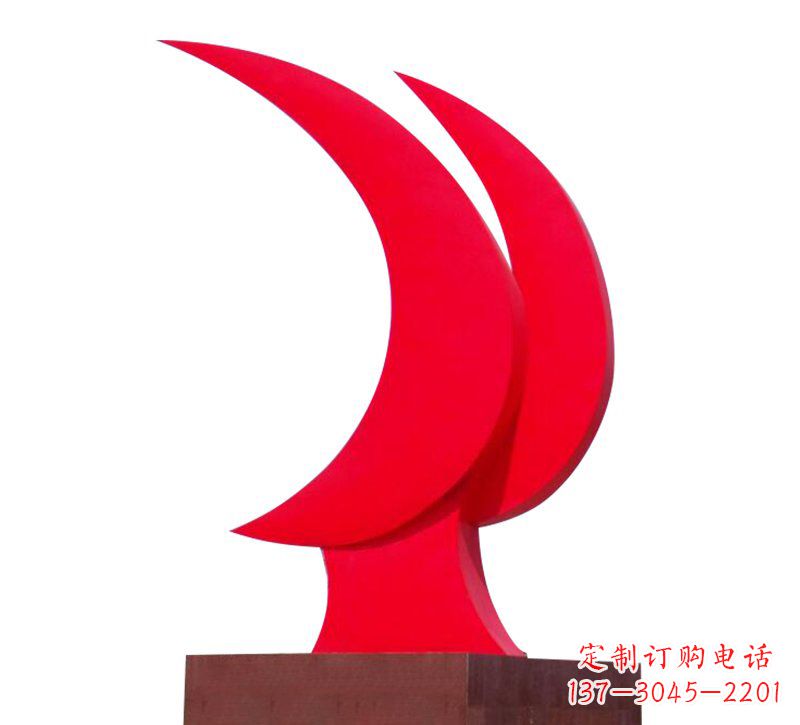 江西不锈钢党建党旗标志雕塑