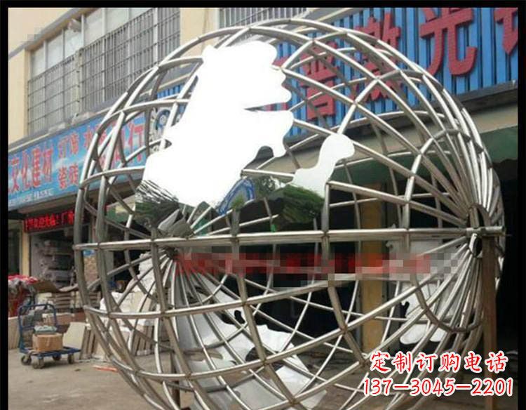 江西不锈钢地球公园景观雕塑 (2)