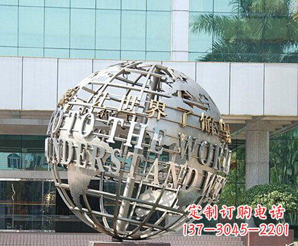 江西不锈钢地球企业景观雕塑
