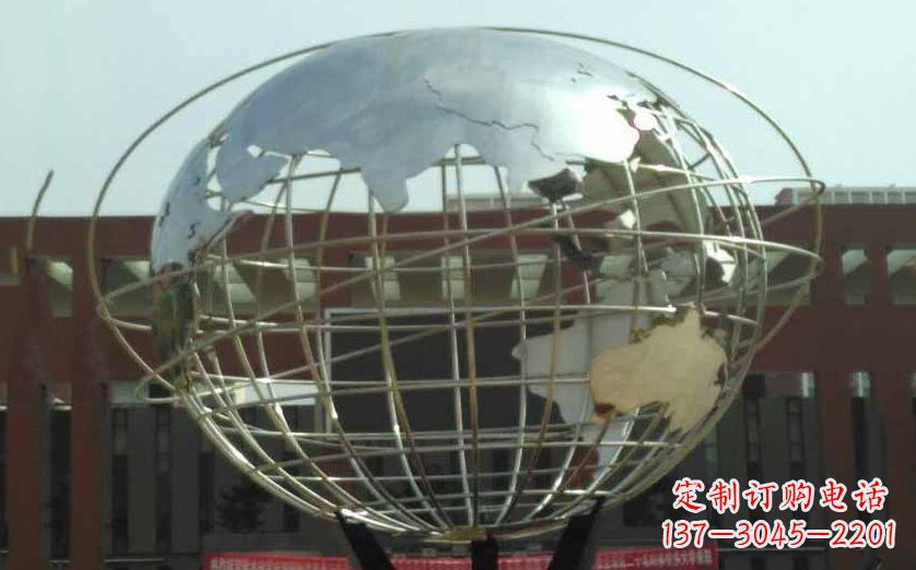 江西不锈钢地球仪雕塑 (2)