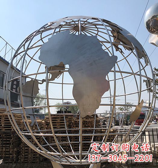 江西不锈钢地球仪景观雕塑1
