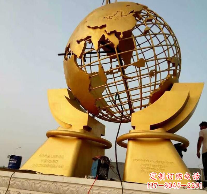 江西不锈钢地球仪镂空雕塑