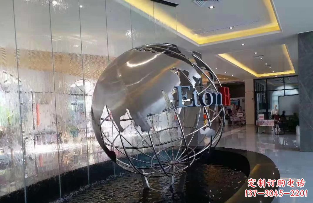 江西不锈钢地球仪喷泉雕塑1