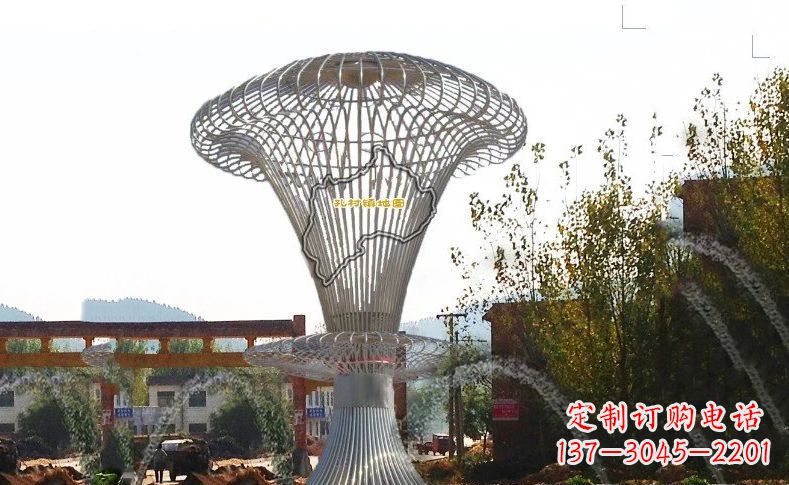 江西不锈钢地图标志城市景观雕塑