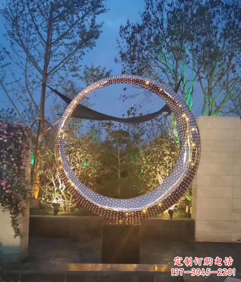 江西不锈钢灯饰景观圆环