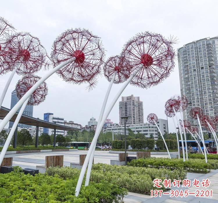 江西不锈钢灯饰蒲公英雕塑