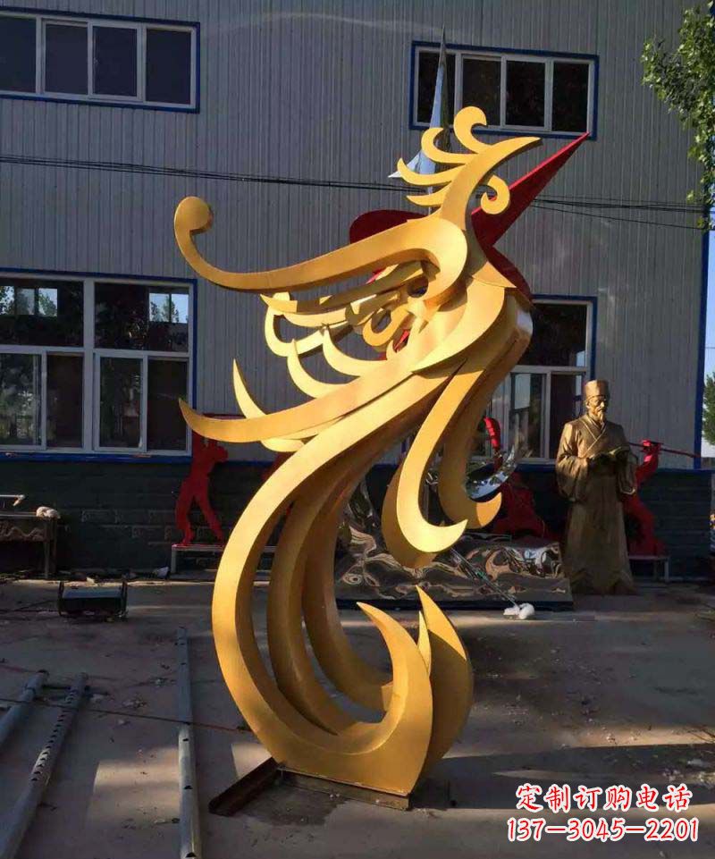 江西不锈钢雕刻凤凰雕塑