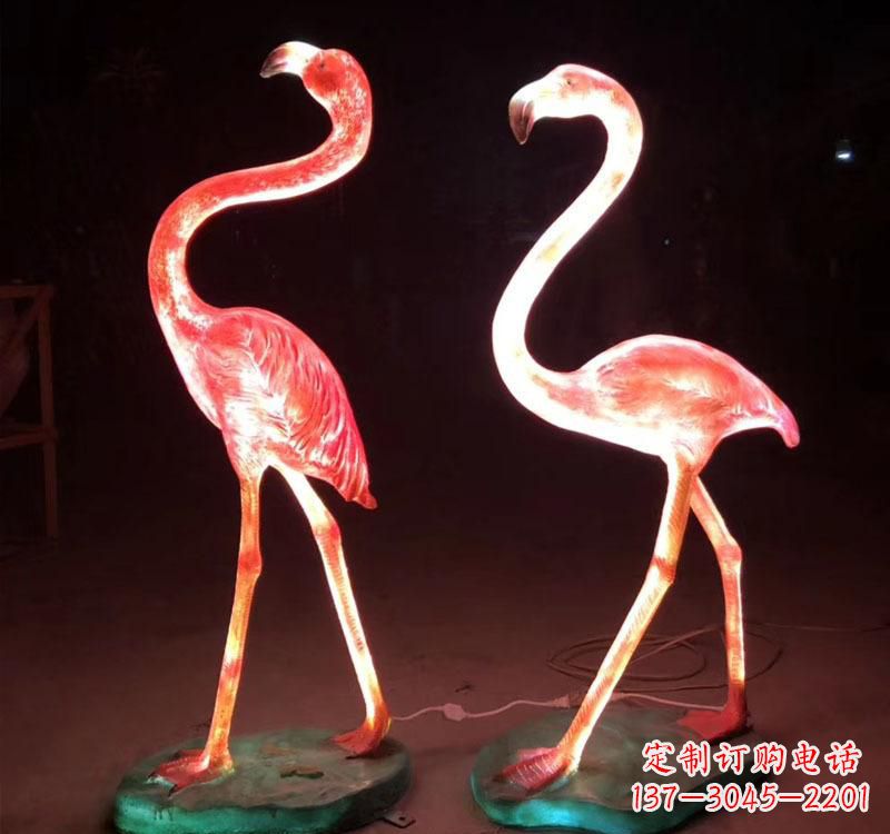 江西不锈钢动物火烈鸟雕塑