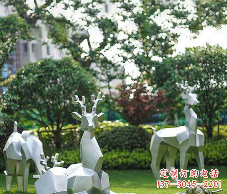 江西不锈钢动物鹿雕塑