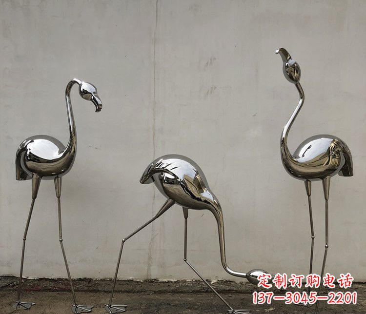 江西不锈钢锻造火烈鸟雕塑