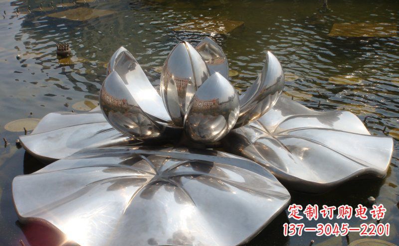 江西不锈钢锻造莲花雕塑 (2)