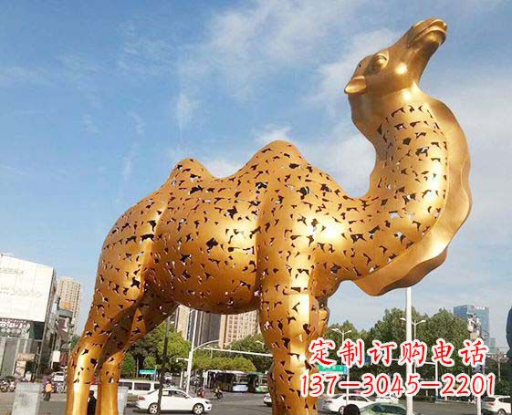 江西不锈钢锻造骆驼雕塑