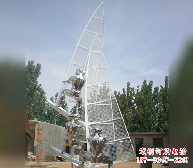 江西不锈钢帆船公园雕塑