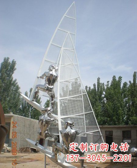 江西不锈钢帆船雕塑