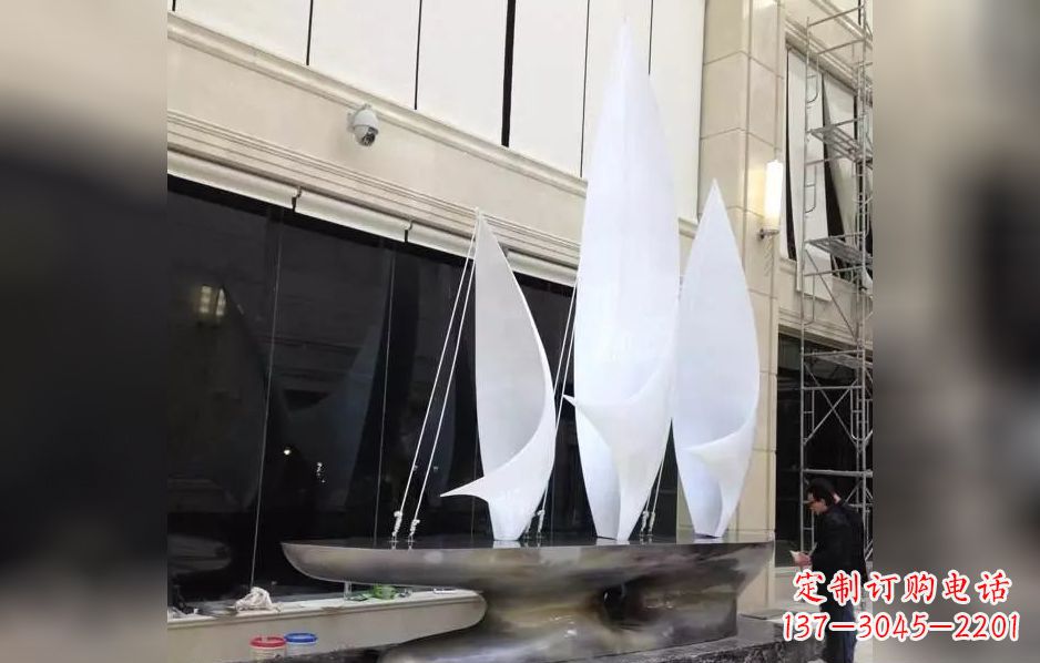 江西不锈钢帆船广场景观雕塑
