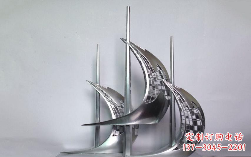 江西不锈钢帆船景观雕塑