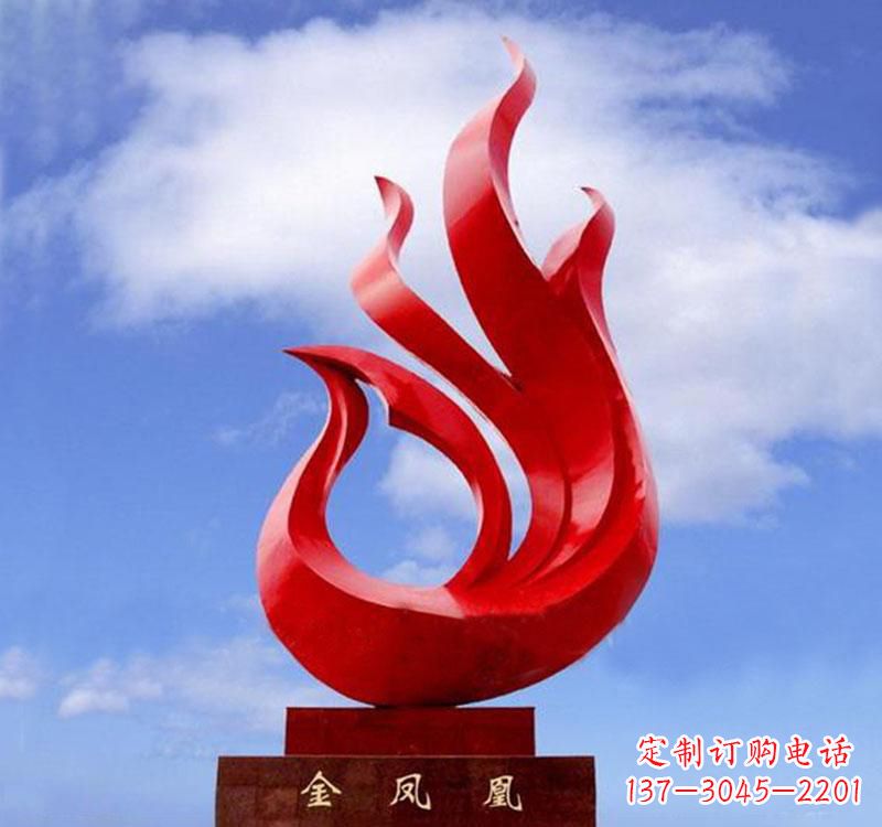 江西不锈钢仿真凤凰雕塑