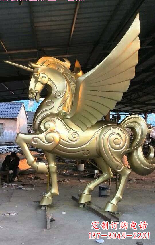 江西不锈钢飞马独角兽雕塑