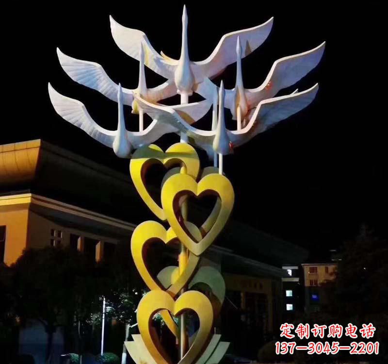 江西不锈钢飞翔大雁雕塑
