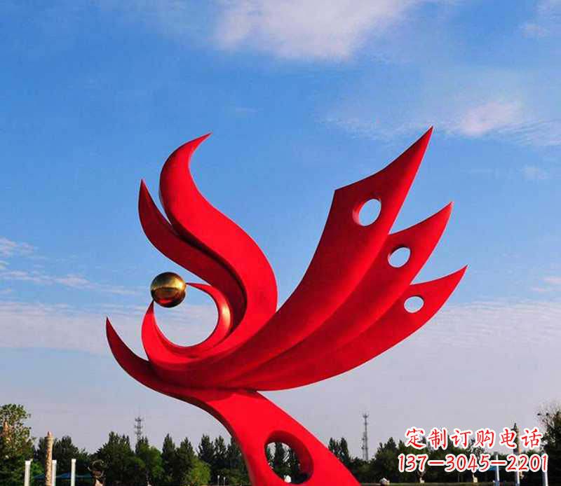 江西不锈钢凤凰宝地雕塑