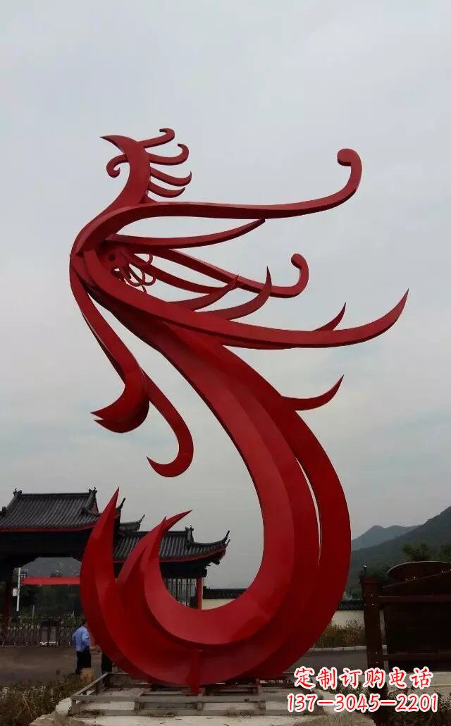江西不锈钢凤凰大型抽象雕塑