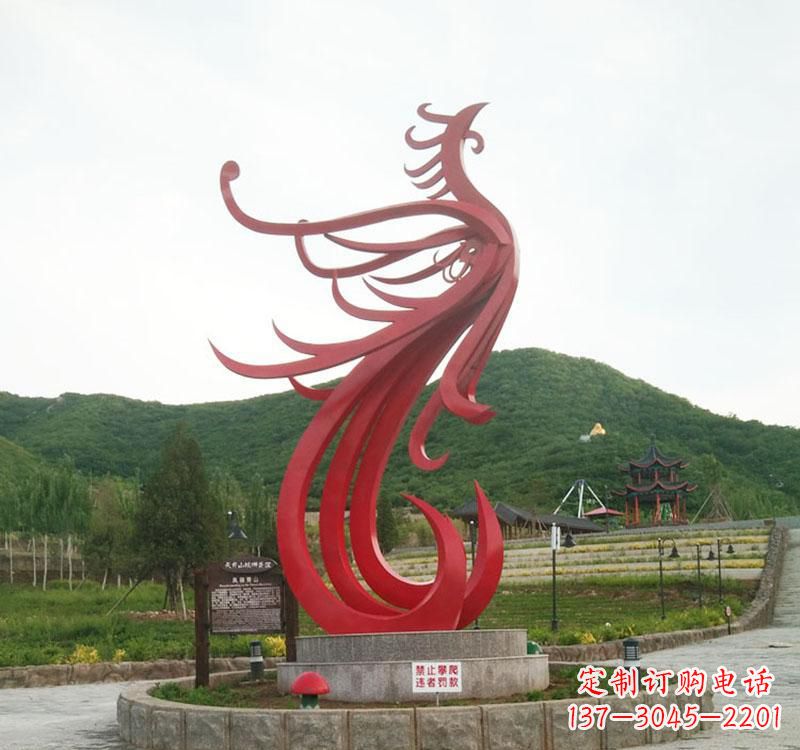 江西不锈钢凤凰抽象雕塑2