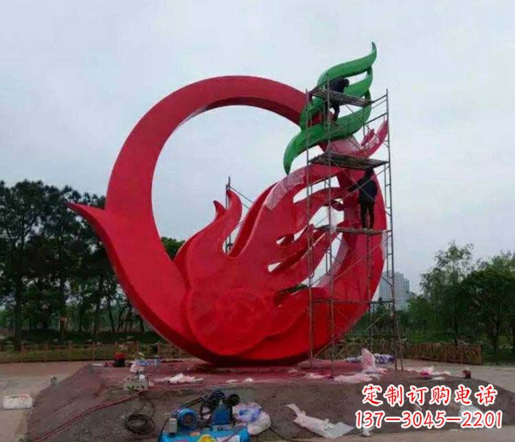 江西不锈钢凤凰雕塑1