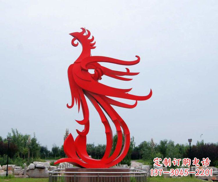 江西精美凤凰雕塑点亮凤凰公园