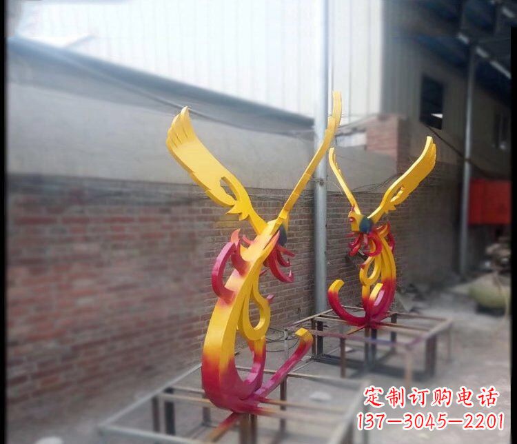 江西不锈钢凤凰公园景观雕塑