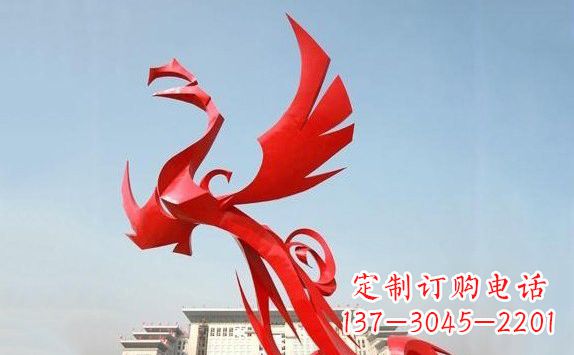 江西不锈钢凤凰展翅雕塑