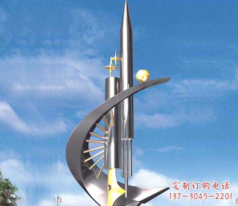 江西不锈钢钢笔雕塑1
