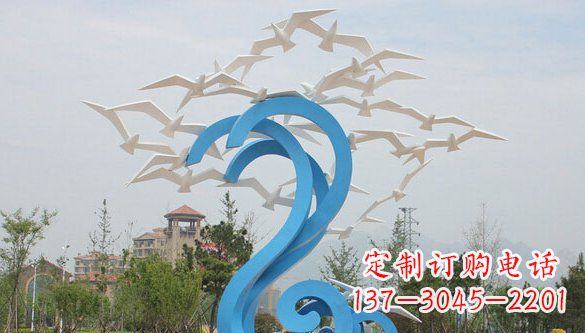 江西鸽子雕塑不锈钢的象征