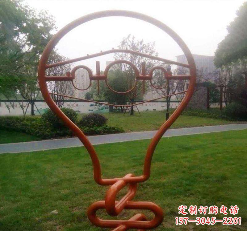 江西不锈钢公园灯泡雕塑