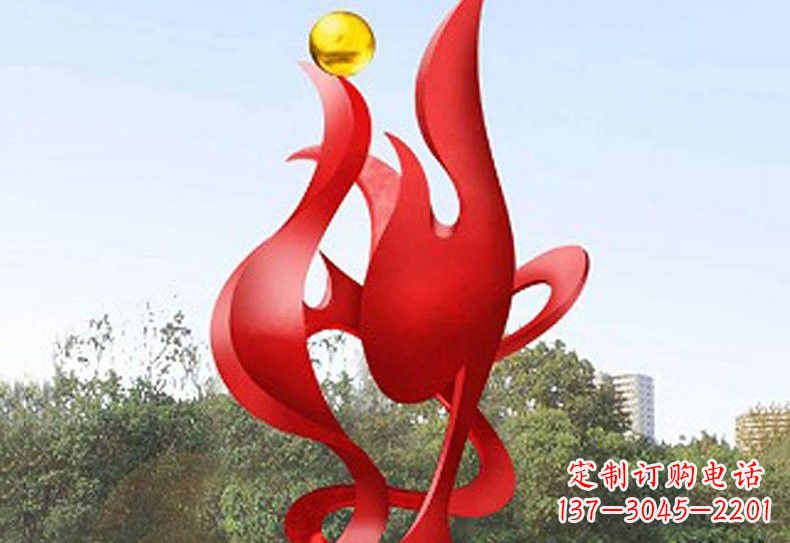 江西不锈钢凤凰雕塑——象征着古代神兽的传奇