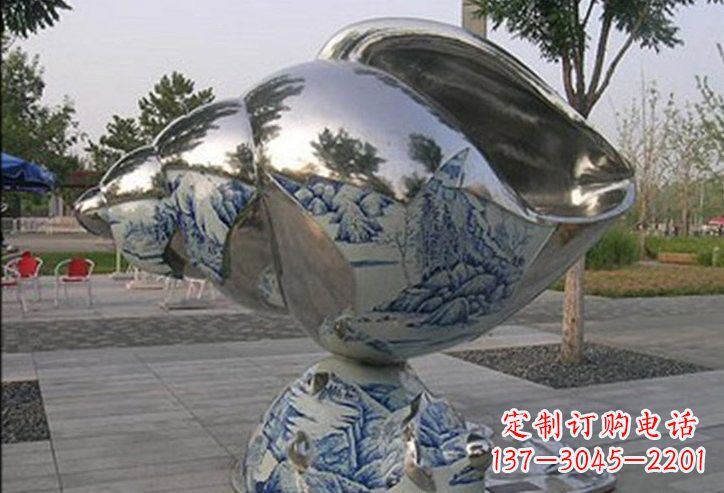 江西不锈钢公园海螺雕塑
