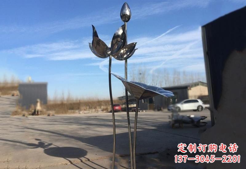 江西不锈钢公园荷花雕塑