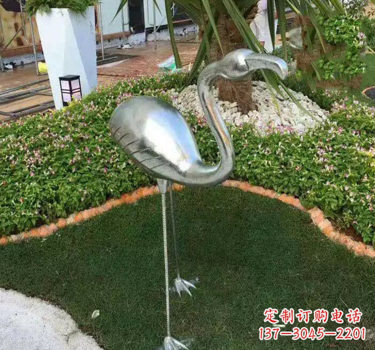 江西不锈钢公园火烈鸟雕塑2