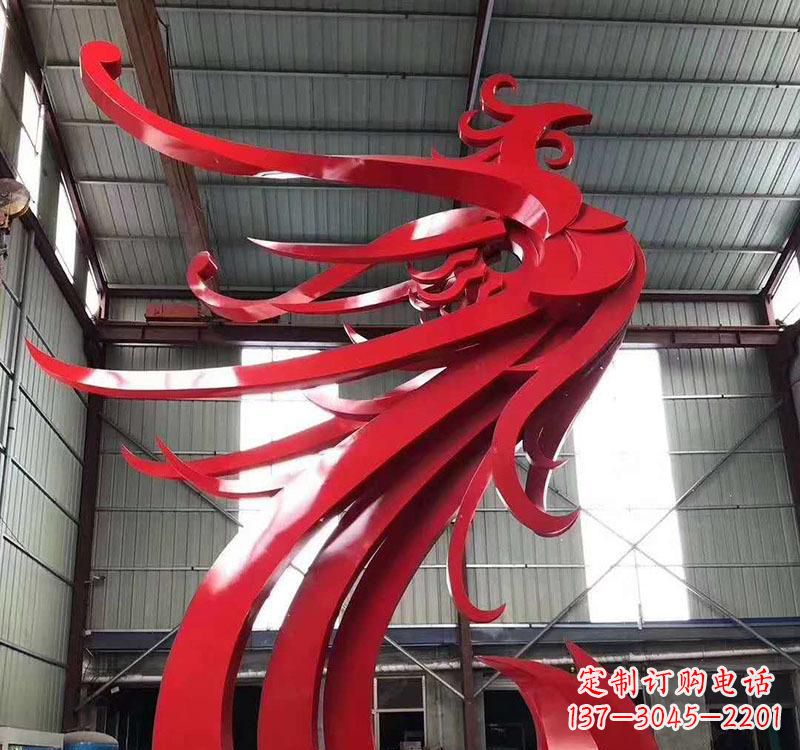 江西不锈钢公园烤漆凤凰雕塑