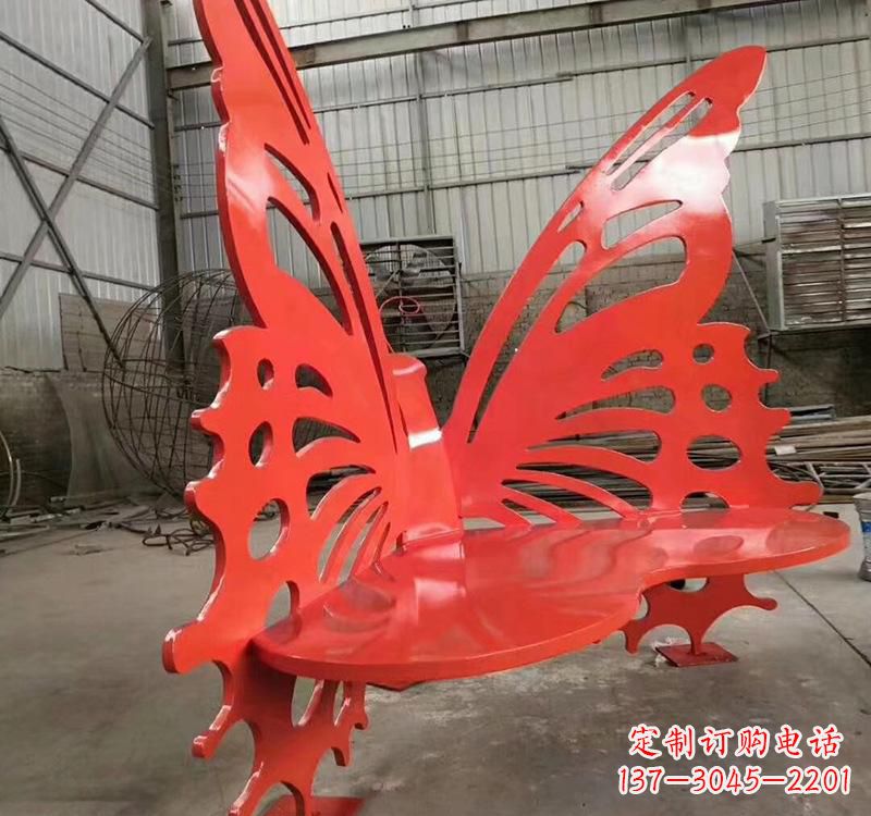 江西不锈钢蝴蝶座椅雕塑美丽的艺术作品