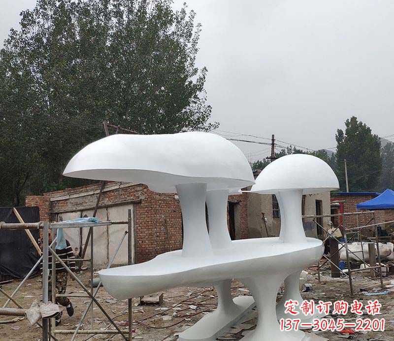江西不锈钢公园蘑菇云朵雕塑