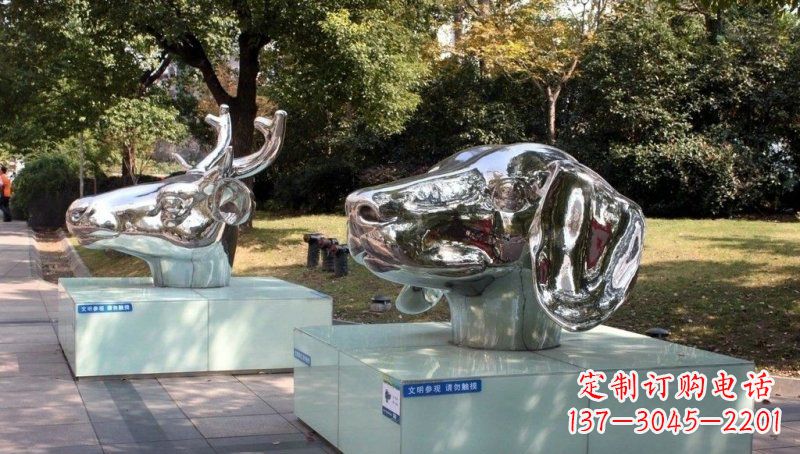 江西不锈钢十二生肖动物头像雕塑的魅力