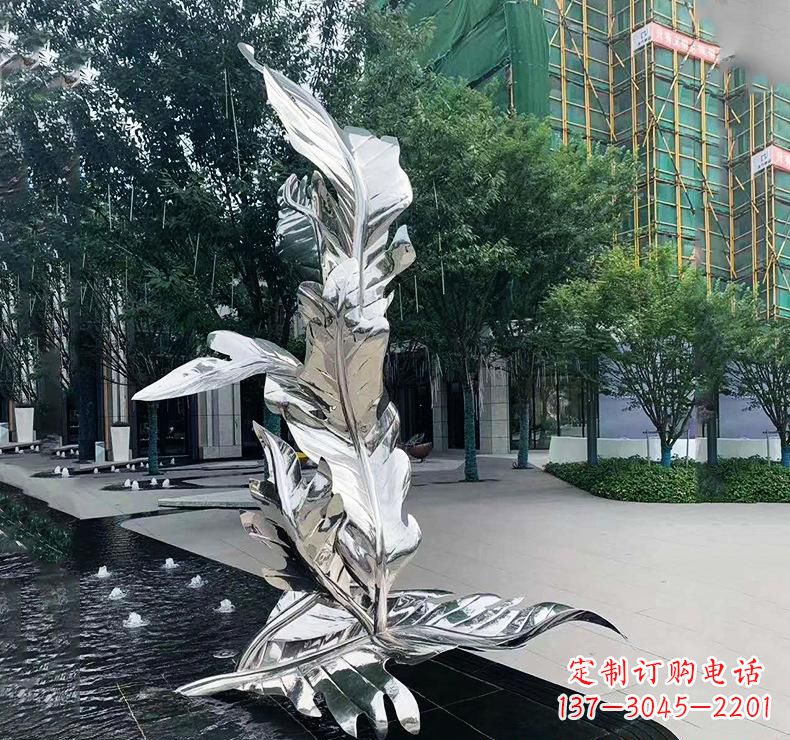 江西不锈钢公园树叶雕塑精美绝伦