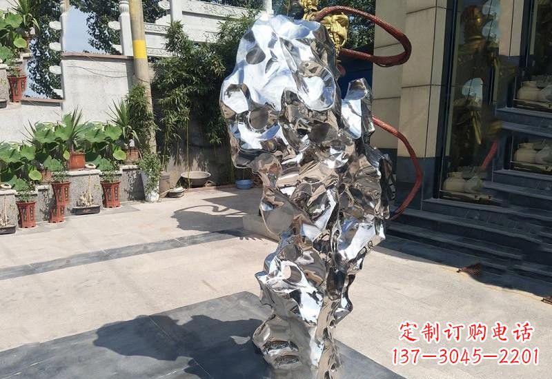 江西不锈钢公园小区太湖石雕塑