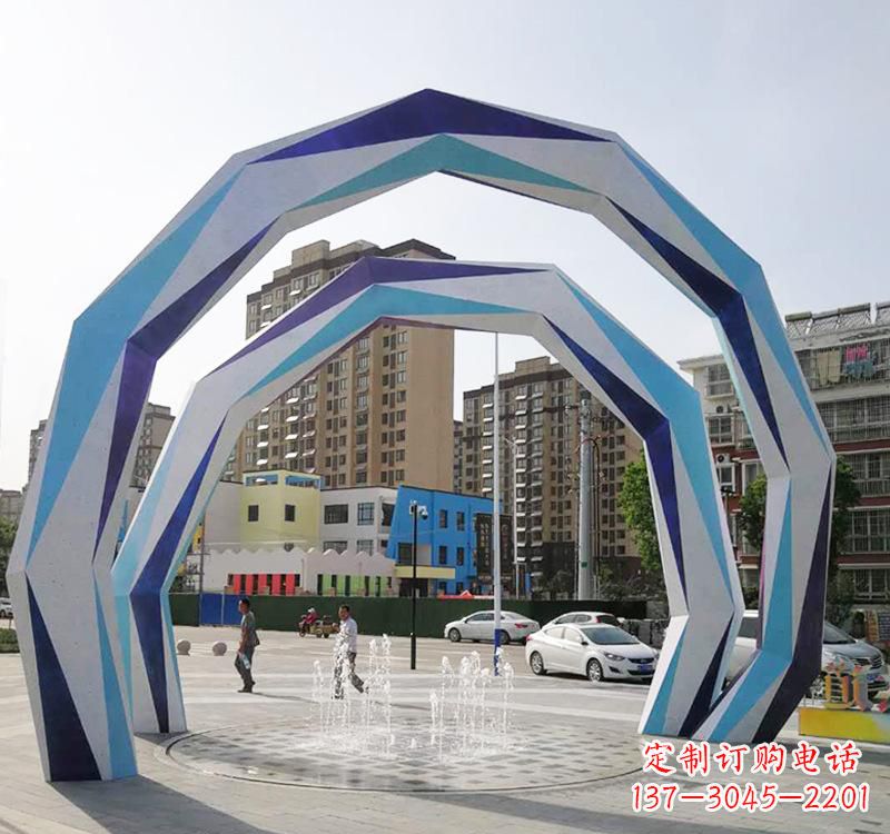 江西不锈钢拱门创意雕塑