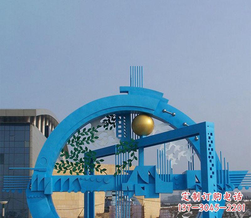 江西不锈钢拱桥剪纸雕塑