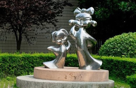 江西不锈钢古代儿童雕塑